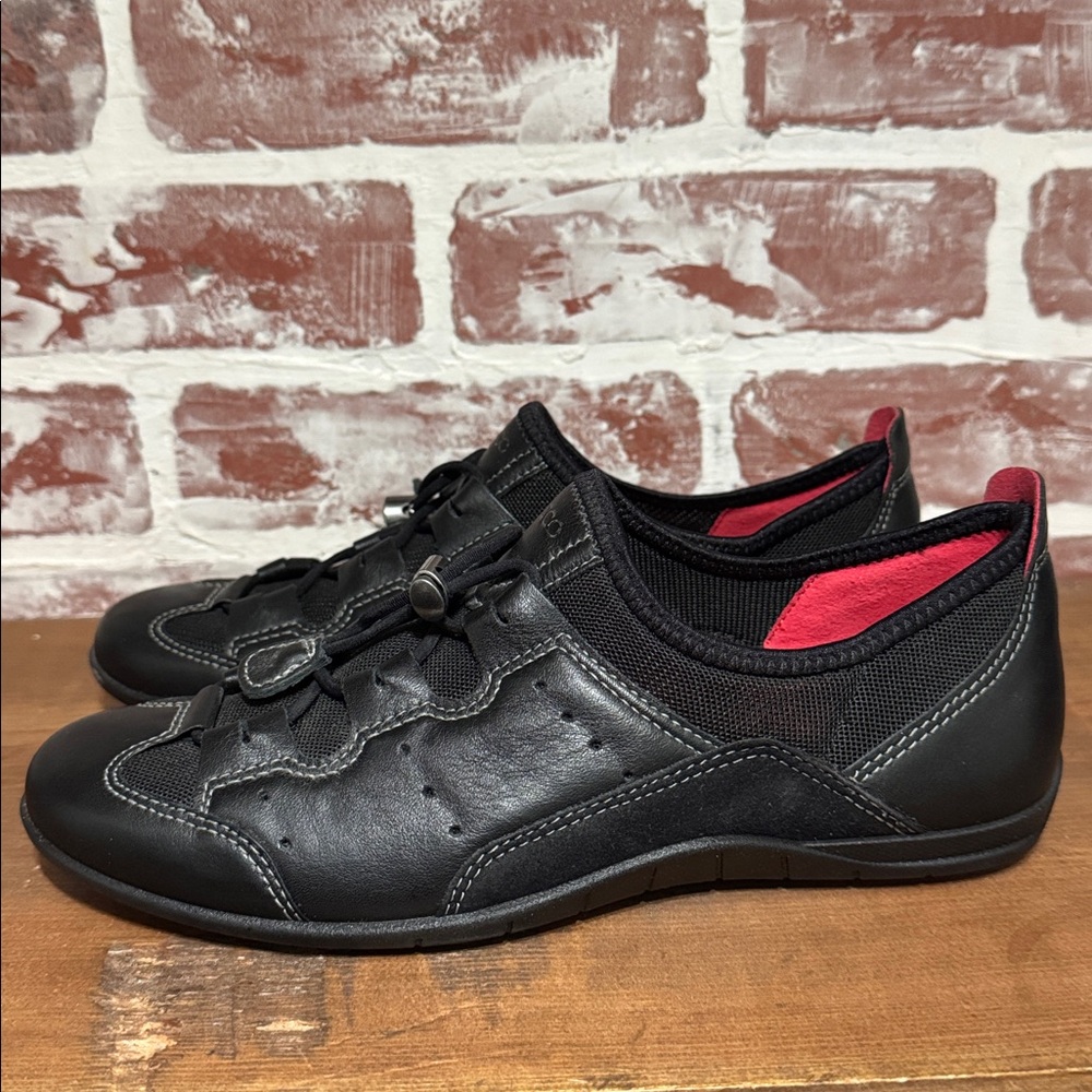 Ecco Bluma Women’s Drawstring Black Sneakers Walking Shoes Size US 6-6.5 EU 37 - Picture 3 of 9